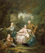 Le marquis de Sourches et sa famille
